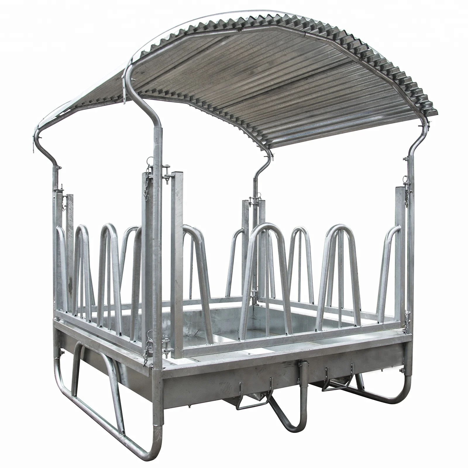 Galvanized Horse Bale Hay Feeder With Shade Buy Feeder Hay