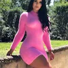 2019 latest fancy Women fashion 4 colors ladies sexy cute winter long sleeves pull over sweater dress