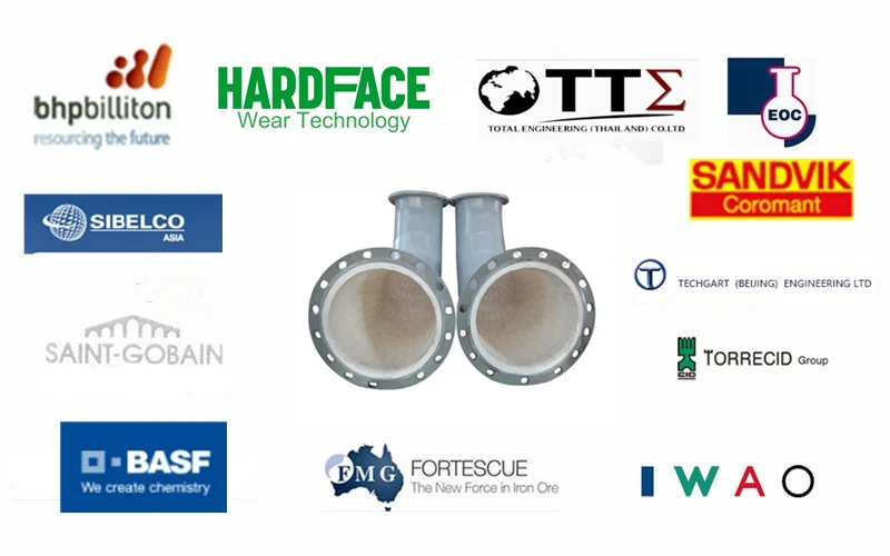 Abrasive materials ceramic lined elbow stainless steel pipe with low price