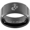 USMC Tungsten Carbide Ring, The United States Marine Corps Tungsten Carbide Ring, Military Black Tungsten Ring