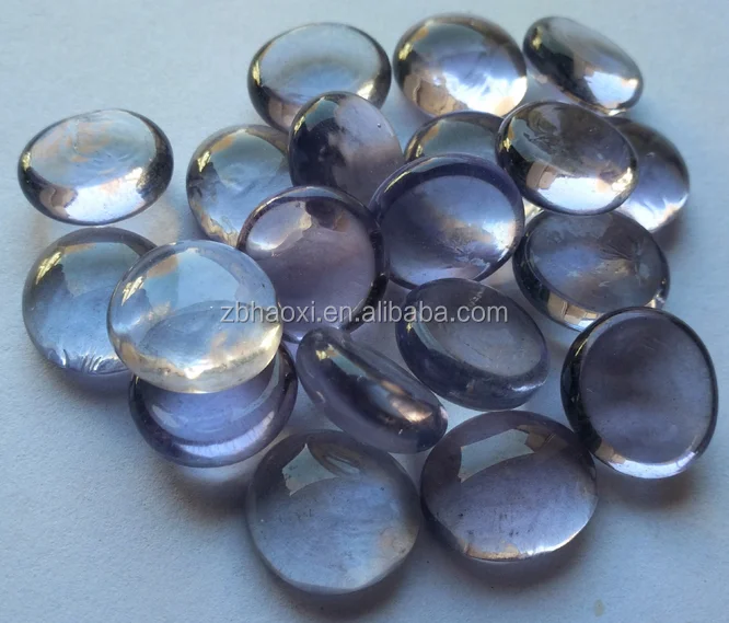 Black Flat Glass Stones Glass Pebbles,Flat Glass Pebbles For Grave Side