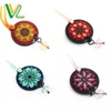 OEM hot sales Stamping brass Black Nickel Cotton cord Custom Keyring for girl