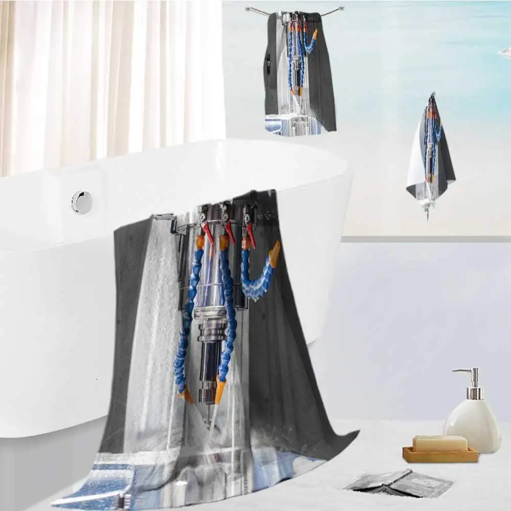 Analisahome Family Big Bath Towel set high precision cnc machining center working operator machining automotive sample part process in Printing Print Bath Towel Super Absorbent Body Wrap Pool Towel