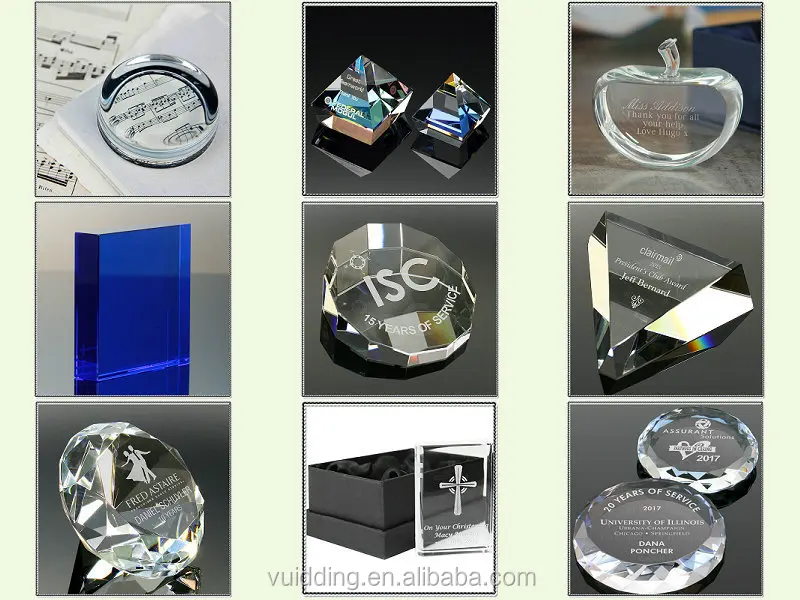 Diamond Cut Crystal Stock Blank Paper Weight for Fast Delivery