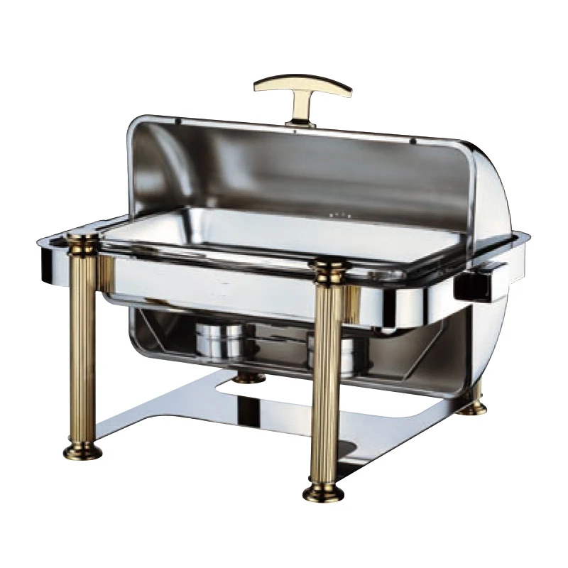 New Product Rectangle Roll Top Electric Chafing Dishes Cheap Dish Hotel