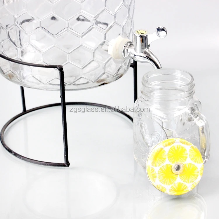 2.5 Gallon Beverage Drink Dispenser Glass Juice Jar With Tap Buy
