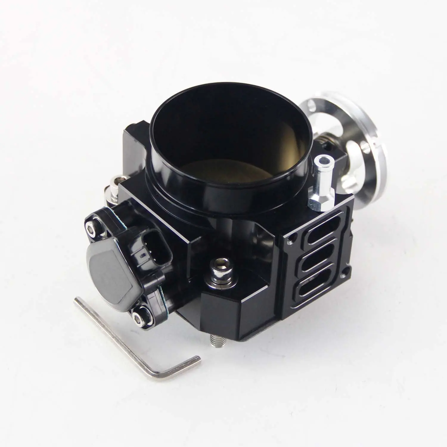 Get Quotations · Black 70mm Intake Manifold Throttle Body/ TPS for honda  K20 /Civic/ EP3/