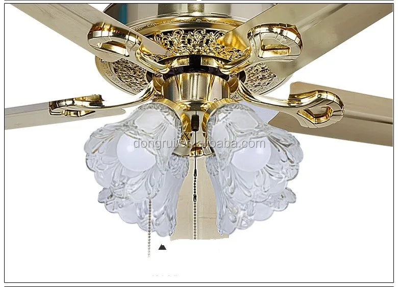 European ceiling fan with light/ 220V cooling fan / 52inch ceiling fan light