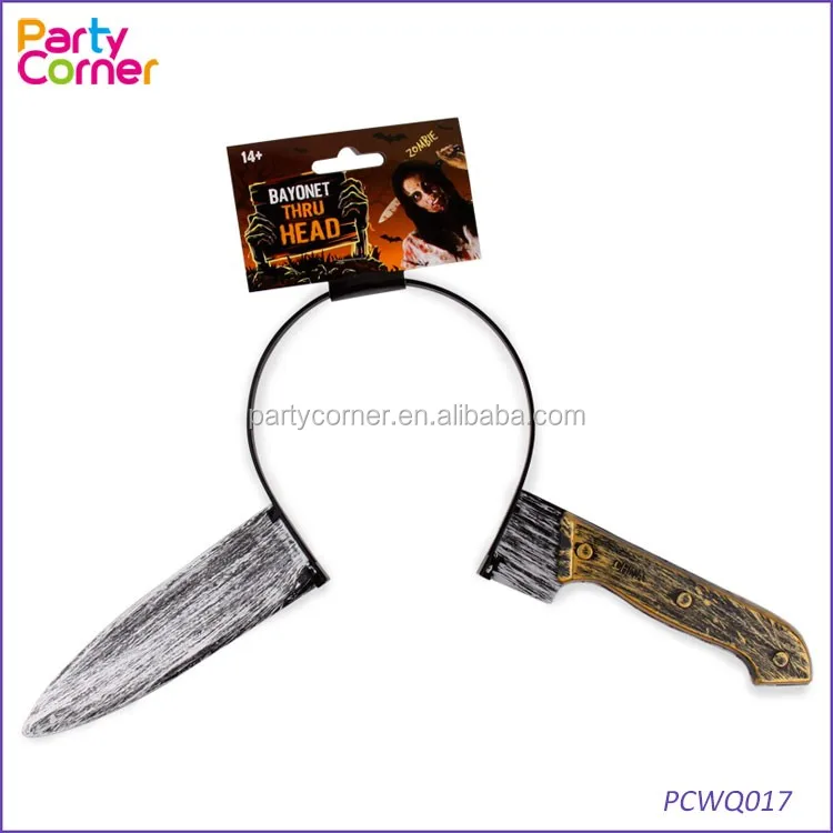 Halloween Fake Knife Through Head Horror Scary Headband Buy Halloween