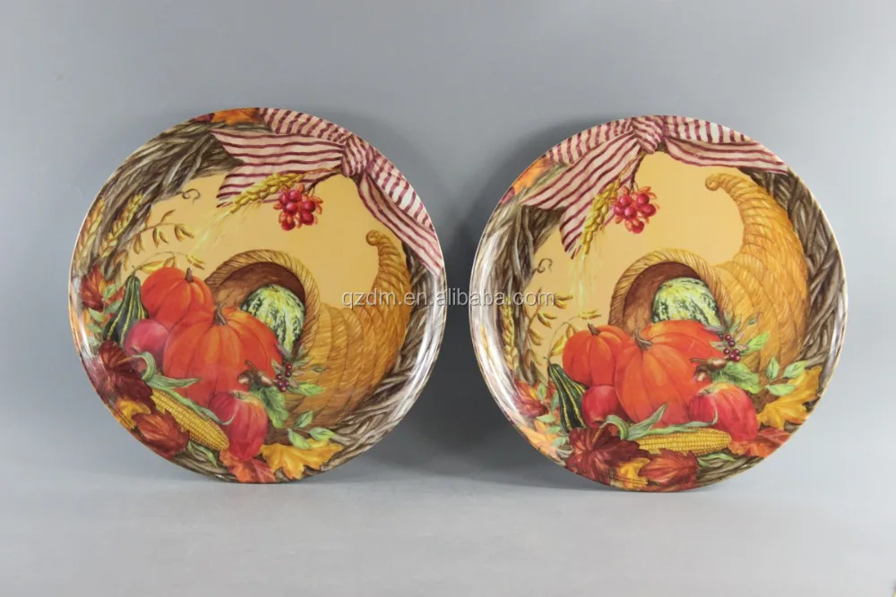 10.5 Inch Melamine Round Dish For Holiday