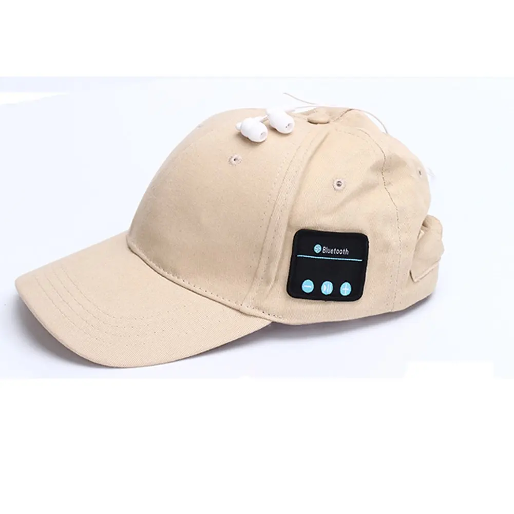 Boytond Baseball Cap Wireless Bluetooth Sun Hat Smart Wireless Hands-Free Bluetooth Headset Sports Cap Music Speaker Mic Adjustable Velcro Baseball Cap for Men Women (white)