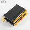 2019 Diary hard back branded note logo emboss one page per day promotional custom leather cover a5 diary