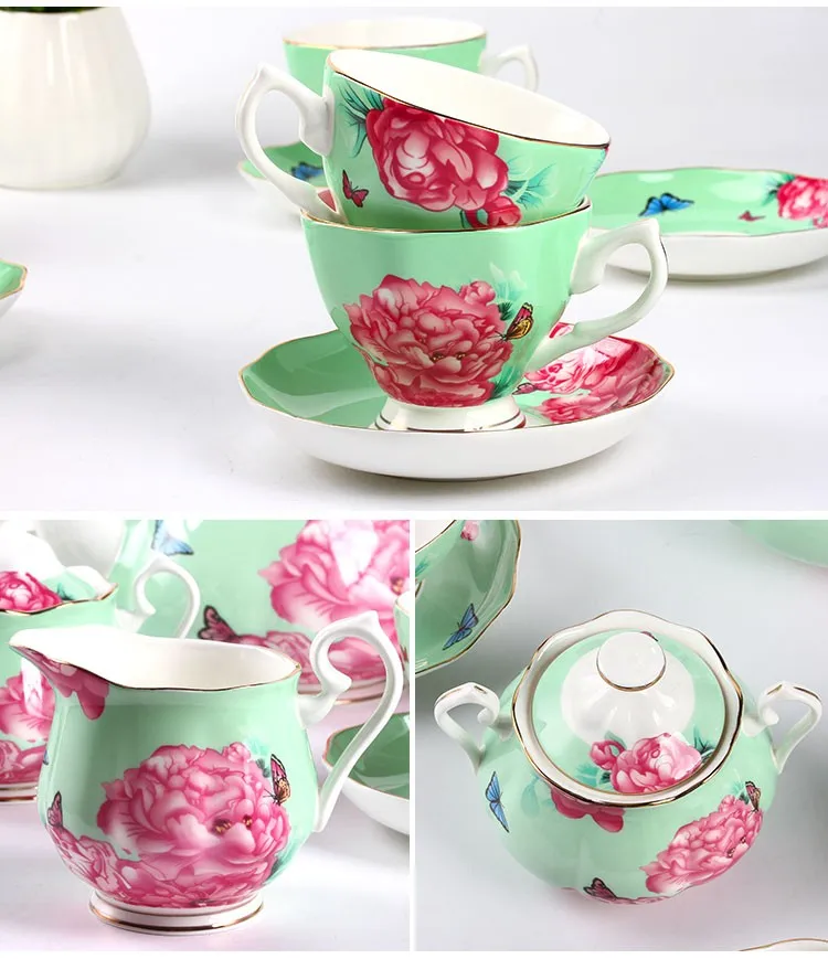 Bone China Custom Printed Tea Set English Style Tea Set Buy English