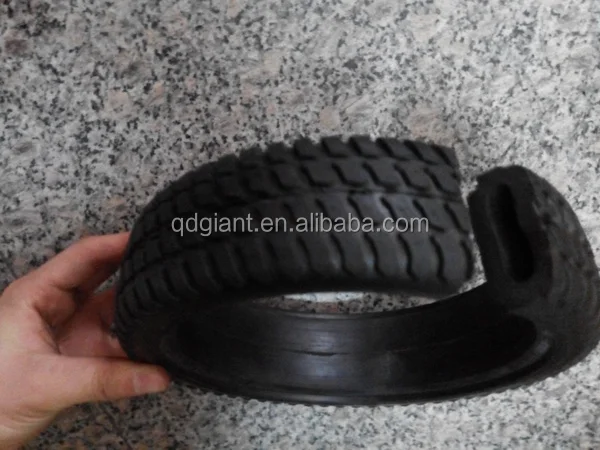 8 inch PVC and semi solid rubber lawn mower wheel