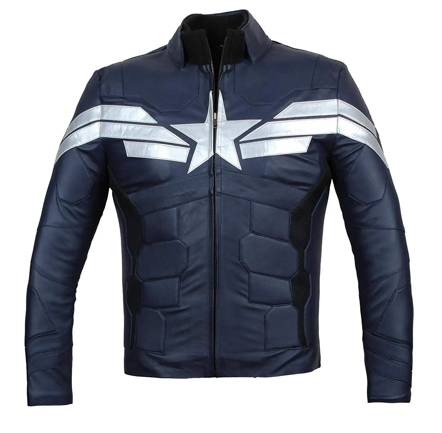 F/&H Kids Captain America Winter Soldier Pullover Genuine Leather Jacket