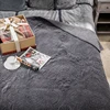 Comfortable gray color 100%cotton velvet embossed quilt Bedspread /bedding sheets set 3d