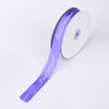 Professional Design 100% Polyester Purple Letter Double Face Printing Gift Ribbon