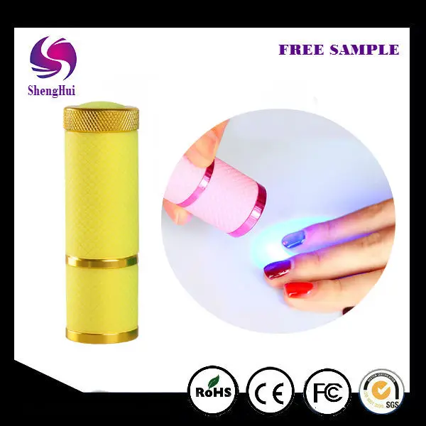 Professional Import Portable 9 Led Uv Lamp Flashlight Shape Mini Nail
