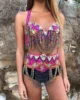 Bellydance Sexy Belly Dance Handmade bead Costume Outfit Set Bra Belt Carnival 2PCS