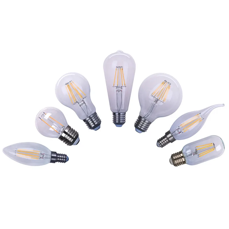 Alibaba online shopping A19 4w 6w 8w led filament light bulb UL e26 e27 dimmable led filament lamp