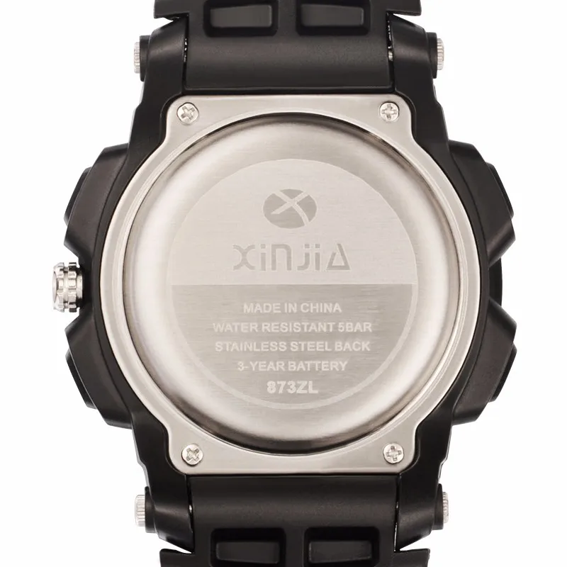 New Xinjia Brand Sport G Watch Dual Time Analogdigital 50m Waterproof