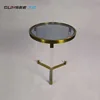 Wholesale pmma round clear transparent acrylic sofa side living room coffee table with three stands
