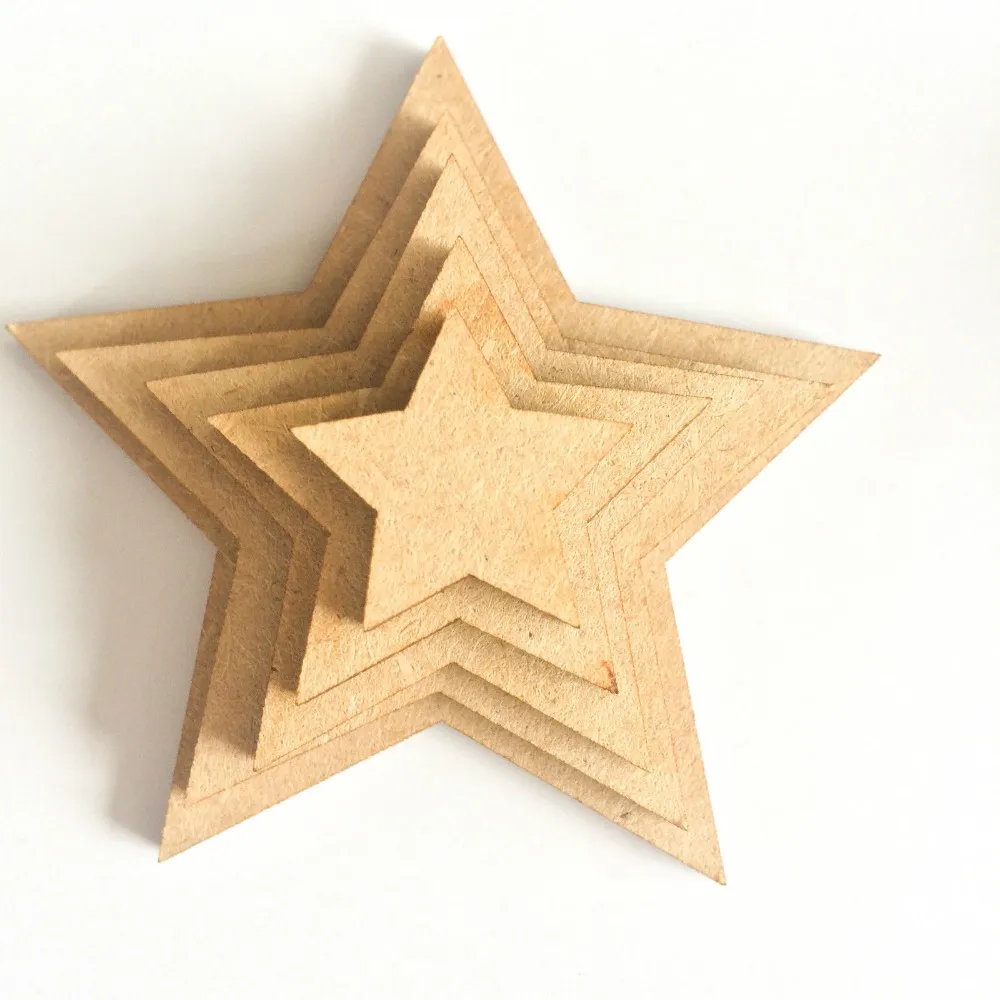 Wooden MDF Shapes Hearts Stars Butterfly Bunting Craft Embellishments Decoration