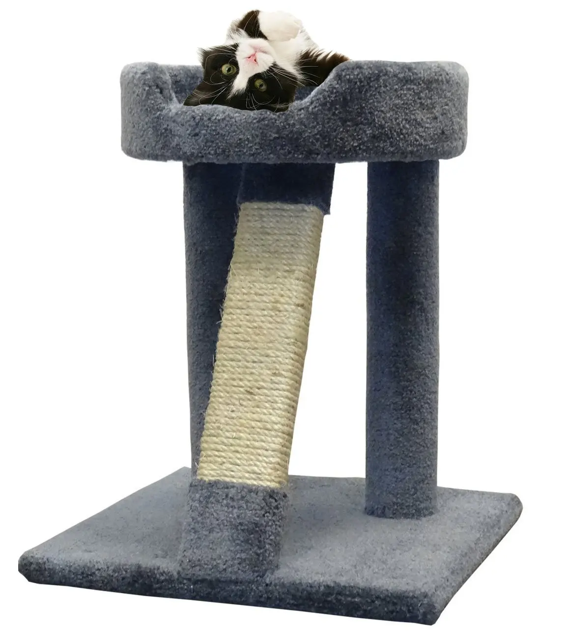 Buy USA Made Wood Cat Scratching Post Bed Sisal Rope Carpet Cat