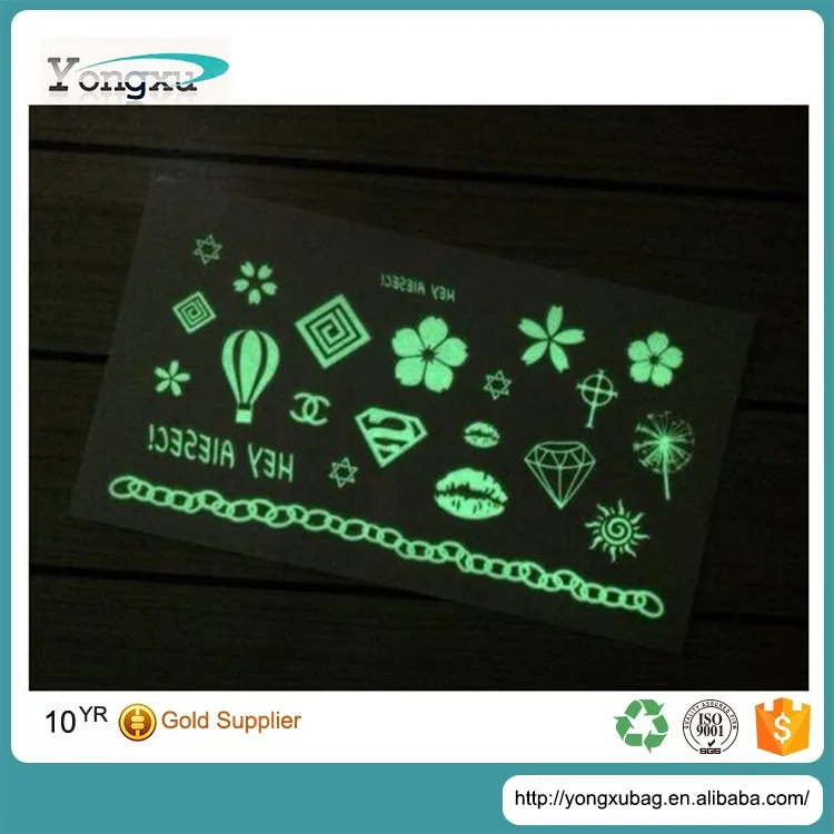 Free Sample Oem Printing Custom Logo Top Grade Glow In The Dark Car