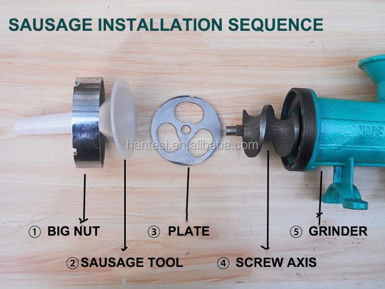 Size 22 32 42 Industrial Commercial Household Big Wheel Electric And Manual Meat Grinder 