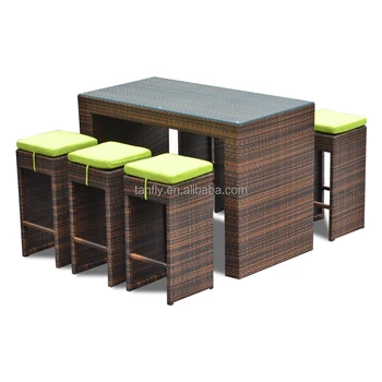 Outdoor Patio Rattan Wicker Furniture Bar Set Outdoor Patio Rattan Wicker Furniture Bar Set