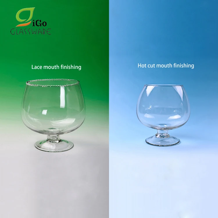 Wholesale Clear Glass Fish Bowl Cup Wtih Stand Different