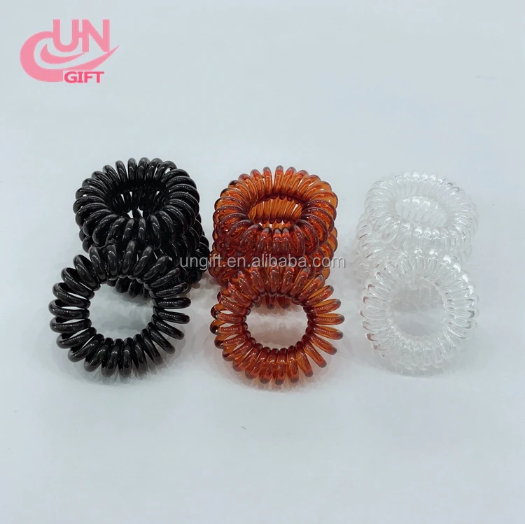 Boxed Hold It Hair Rings Spiral Stretchy Bobbles Hair Bands 8pk x 3.5cm 