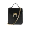 Guangzhou leather factory black color no label small fashion purses and ladies handbag
