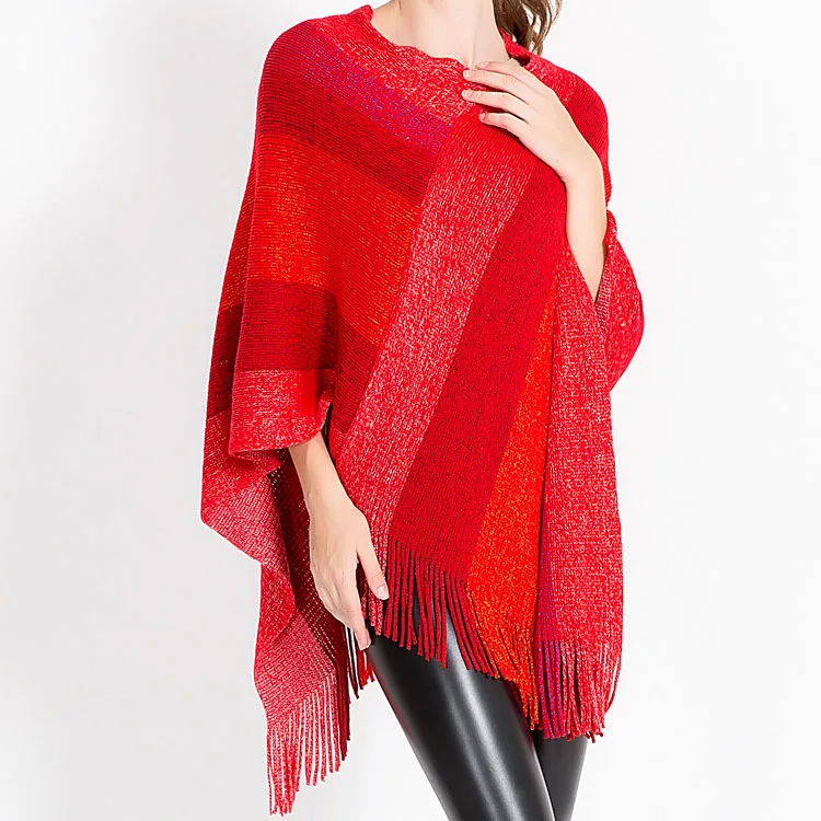 Q Women Women Poncho De Cachemira Punto Chawl Card 6644 Q Women Women Poncho De Cachemira Punto Chawl Card 6644