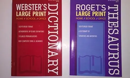 Large Print Word Puzzle Reference Set Includes Webster's Large Print Dictionary & Roget's Large Print Thesaurus by Kappa