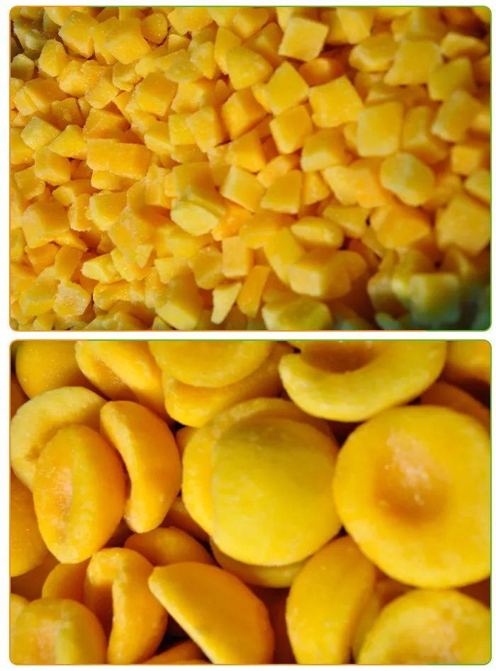 IQF frozen sweet yellow peach halves with best price supply