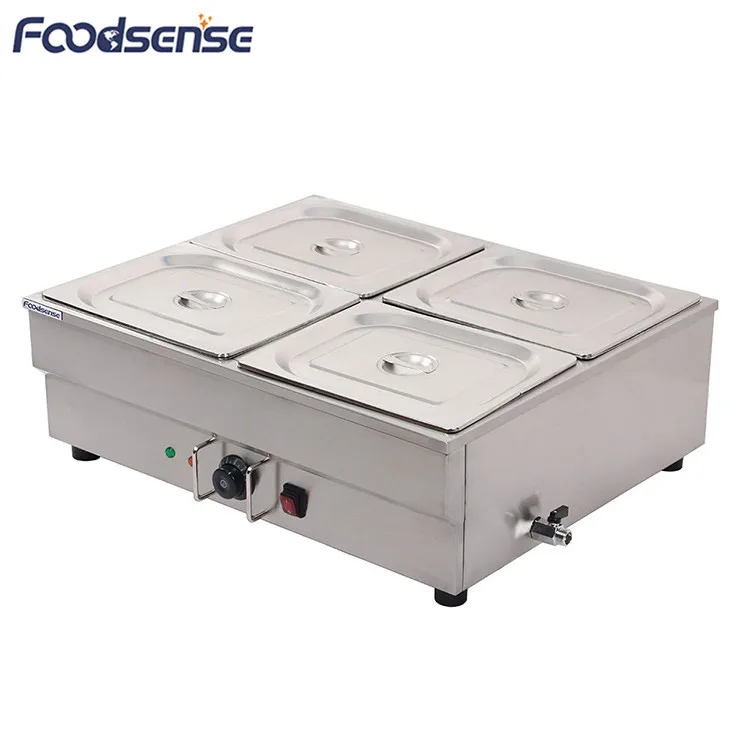 High Capacity Bain Marie 6 Tray 1.8KW Hot Bain Marie, Bain Marie Thermostat For Sale