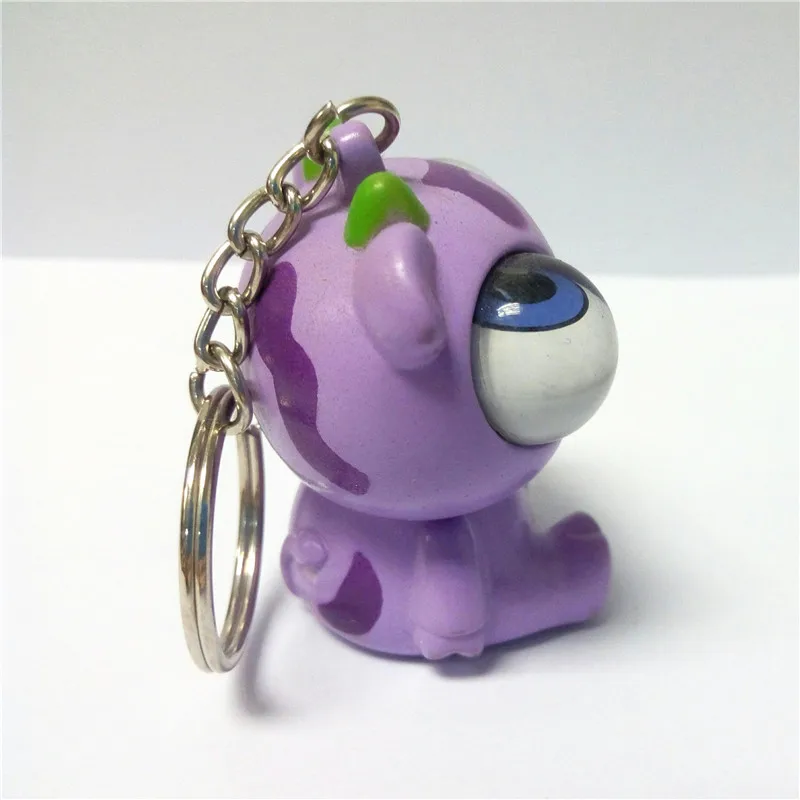 Custom Rotating Eyes Pig Pvc Keychains 3d Rolling Eyes Purple Pig