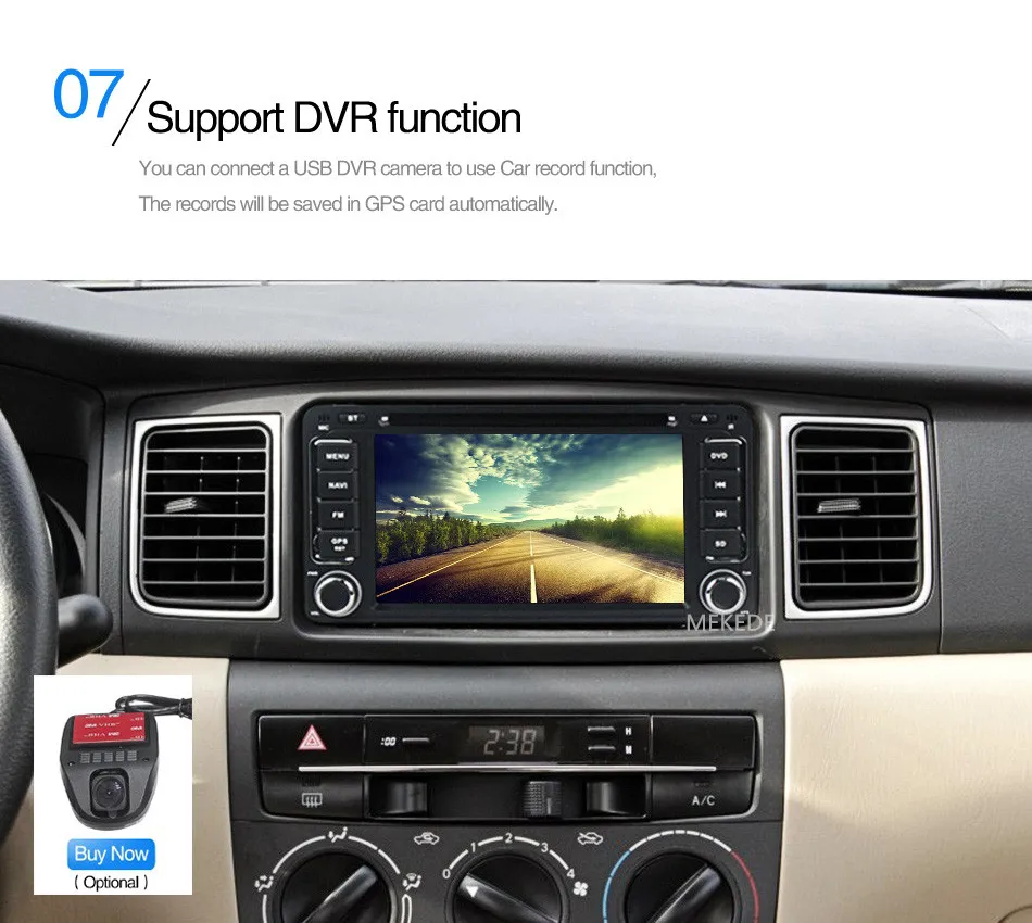 Top MEKEDE Wholesale!Pure Android 7.1 Car Navigation GPS DVD player for Subaru Forester/Toyota Hilux yaris VIOS Camry Corolla RAV4 32