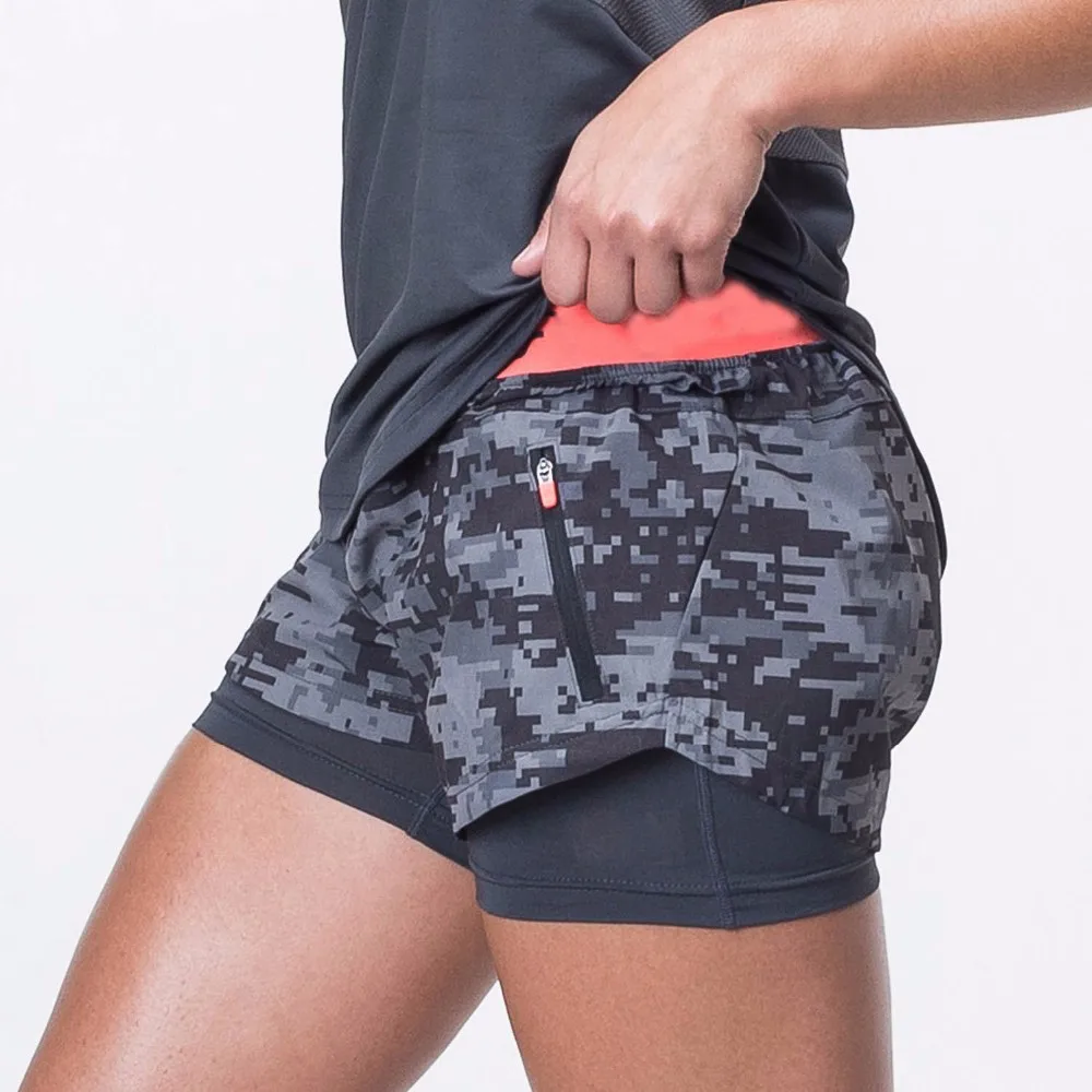 ladies running shorts with zip pockets