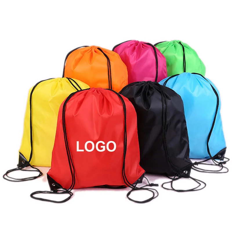 

Original factory cheap polyester draw string sports bag custom promotional drawstring bag, Full color