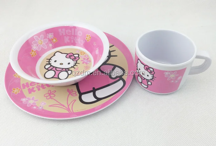 Melamine Kids Set , Children Plastic Tableware Foodgarde