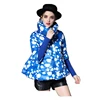 ladies winter new fashion knitted rib sleeves windproof dot printed light down jacket maternity down jacket