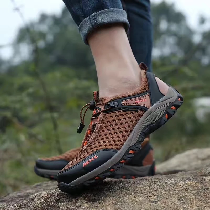 on hiking shoes