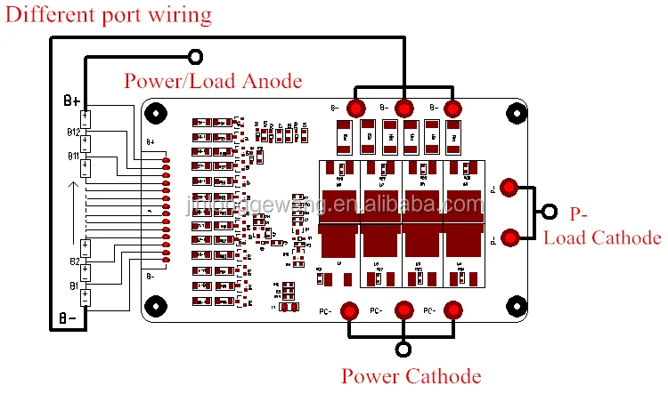 Bms 13s 48v с балансиром схема подключения