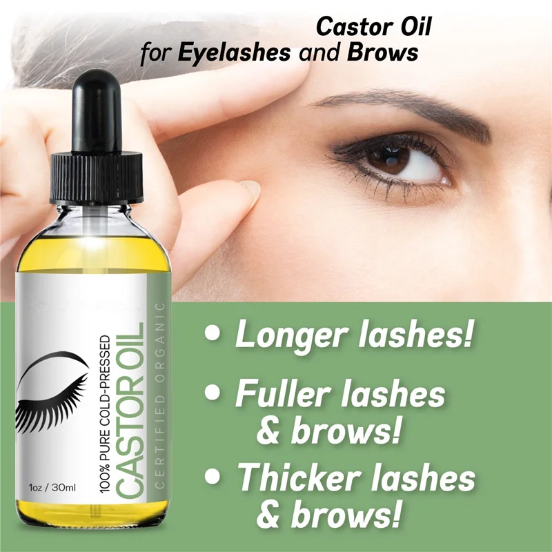 Pure Organic Cold Pressed Castor Oil For Eyelashes And Eyebrows Buy