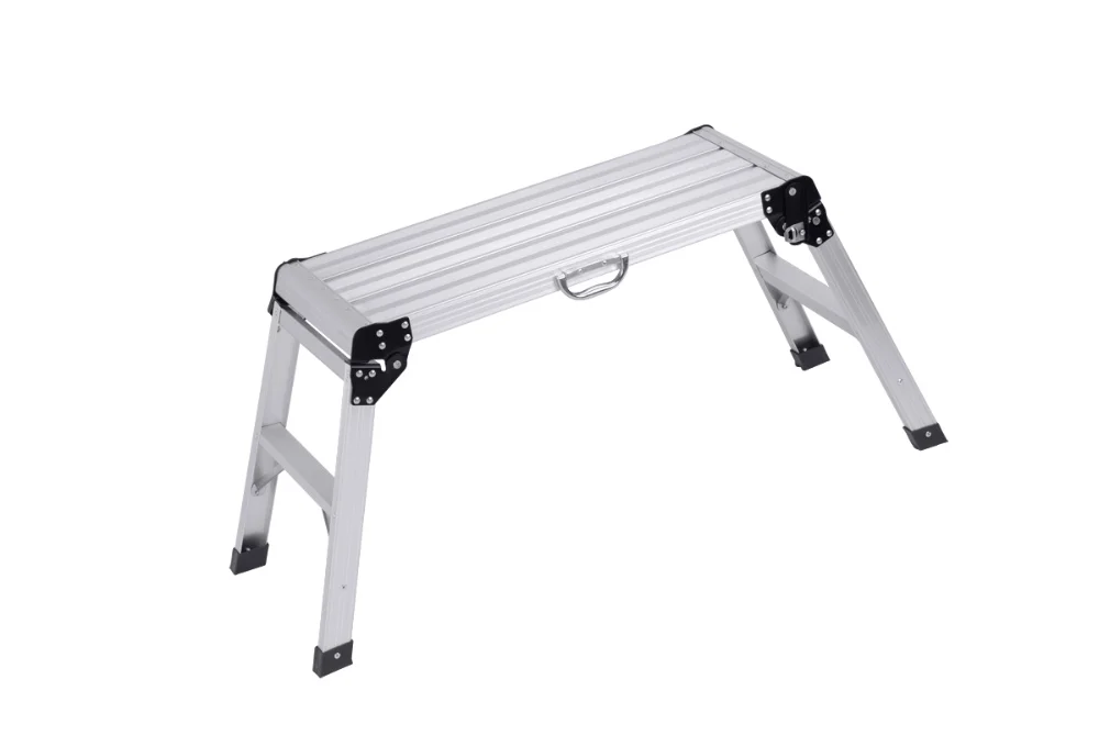 Goldgile Aluminum Platform Drywall Step Up Folding Work Bench Stool