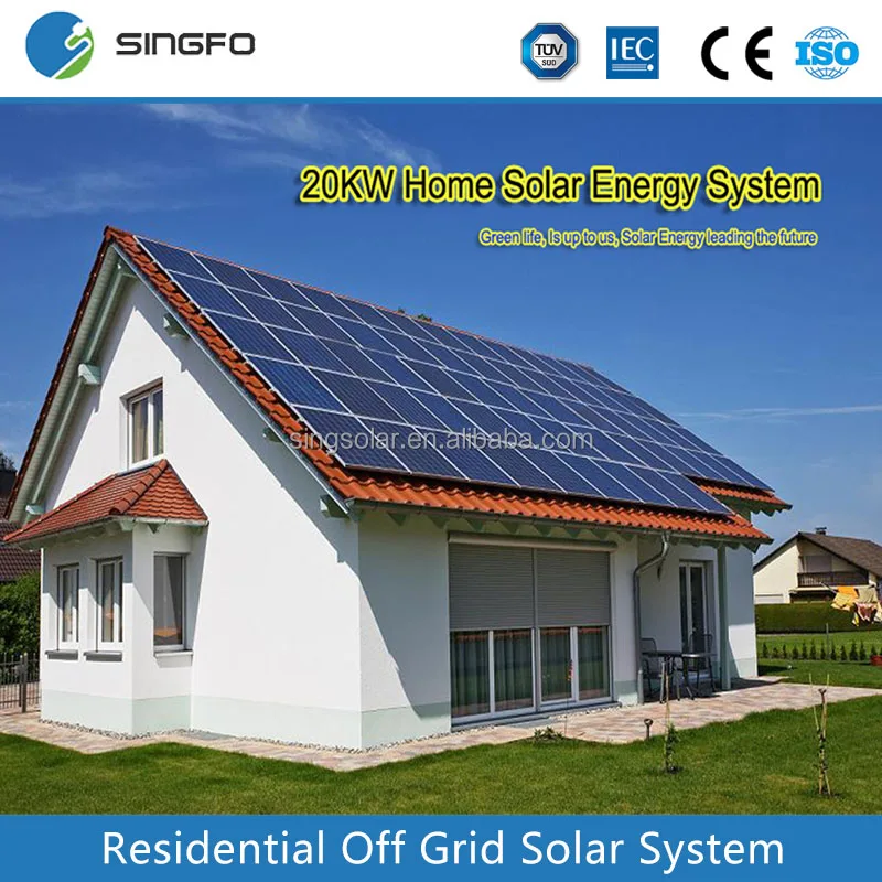 Singfo 20kw Home Grid Tied Solar Power System Roof Top Mounting Solar Energy Generating System For Home Used Buy Grid Tied Solar Power Systemsolar