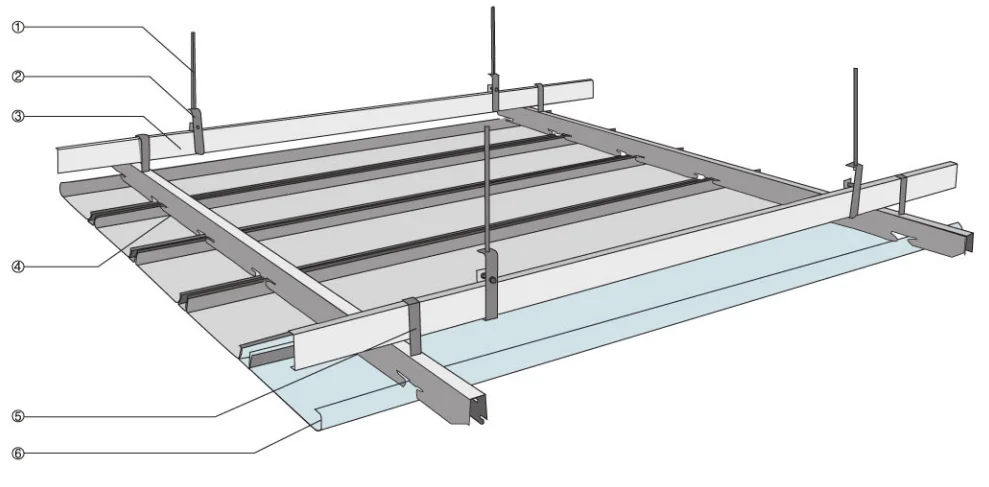 Artistic Suspended Ceiling U Shaped Strip Ceiling Metal Aluminum